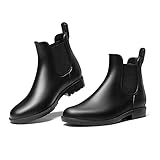 DREAM PAIRS Damen Gummistiefel Chelsea Boots Frauen Ankle Wellies Wasserdicht...