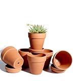 vensovo 10cm Terrakotta-Töpfe mit Untertasse - 6er-Pack Tonblumentöpfe mit...