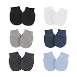 WeddHuis 6 Paar Anti-Grab Baumwolle Babyhandschuhe Fäustlinge für 0-6 Monate...