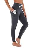 Viconow Kompressions-Leggings für Damen mit Taschen, Bauchkontrolle, hohe...