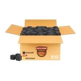 RUEVE&SÖHNE - 10 KG BBQ Grillkohle 26er | Naturkohle aus Kokosnussschalen mit...