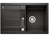 BLANCO METRA 45 S | Granitspüle aus SILGRANIT schwarz | Einbauart: Einbau von...