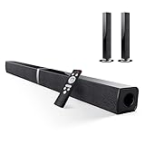 HoYLluDLL 2.0-Kanal Soundbar für TV Geräte, 32 Zoll Teilbare 2-in-1-Soundbar...