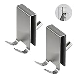 YoHyien 2 Stück Handtuchhalter Dusche Glaswand, Doppelseitige Duschhaken für...