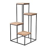 Spetebo Metall Blumentreppe mit 4 Ablagen - 67 x 34 cm - Blumenhocker mit 4...