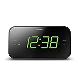 Philips Audio TAR3306 Wecker mit Radio und großem Display, Doppelalarm, Sleep...