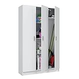Habitdesign, Mehrzweckschrank, 3 Türen, 4 Einlegeböden, 180 x 109 x 37 cm (H x...