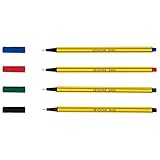 LEVIATAN D400 Fineliner Set 4 Mehrfarbig - Feinleiner Stift Bunt Für Den...