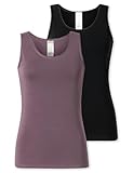 Schiesser Damen 2 Pack Trägertop Unterhemd mit Spitze - Modern Multipacks