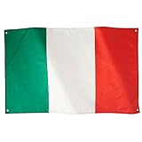 Runesol Italien Flagge 3x5, 91x152cm, Italia Banner, 4 Ösen, Messingöse in...