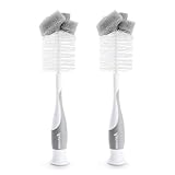 Munchkin Flaschenbürste, 2-in-1 Schwammbürste & Babyflaschenbürste zum...