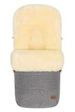 Fillikid Lammfellfußsack Bernina für Kinderwagen, Buggy | Winterfußsack wind-...