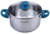 FACKELMANN Kochtopf Essential Ø 20 cm aus Edelstahl, ergonomische...
