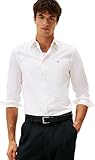 Tommy Hilfiger Herren Hemd Flex Poplin Kent Collar Slim Fit, Weiß (White), XL