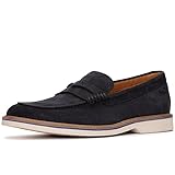 Clarks Herren Atticus LT Slip Slipper, Navy Suede, 43 EU