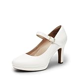DREAM PAIRS Dame Mary Janes Pumps High Heel Kleid Schuhe Bequeme niedrige...