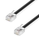 deleyCON 0,5m Telefonkabel RJ11 Modularkabel 6P4C Westernkabel RJ11 auf RJ11...