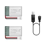 HAWK'S WORK 2 Stück 3.7V Lipo-Akku, 300 mAh Wiederaufladbarer...