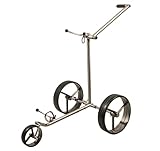 Parccurate Edelstahl 3 Rad Golftrolley klappbar Golf Trolley Fasan matt