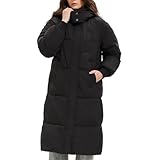 PUFFIT Damen Winter Mantel mit Kapuze Warmer Wasserdicht Lang Jacke Steppmantel...