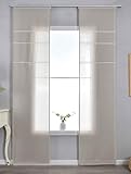 Gardinenbox 2er Set Halbtransparente Schiebegardinen mit Paneelwagen HxB 245x60...
