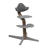Stokke Nomi Stuhl, Walnuss/Grey - Inspiriert zu aktivem Sitzen - Ohne Werkzeug...