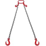 VEVOR 2-Strang Kettengehänge, 1,8 m Krankette mit Haken, G80 Forstkette, 5...