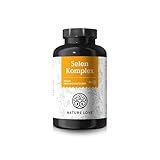 NATURE LOVE® Selen Komplex - Hochdosiert: 200µg Selen je Kapsel - 365 Kapseln...