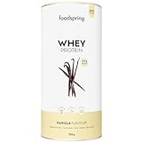 foodspring Whey Protein Pulver Vanille – Mit Eiweiß zum Muskelaufbau,...