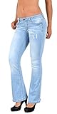 ESRA Bootcut Jeans Damen Bootcut Jeanshose Bootcut Hose Hüftjeans Schlaghose...