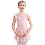 Aiseyi Ballettkleidung Mädchen Ballettkleid Kurzarm Ballett Trikot Baumwolle...