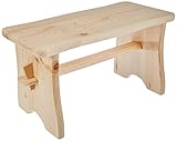 Zeller 13130 Fußbank, Kiefer ca. 39x19x21cm, Schemel, Fußbank, Holzhocker,...