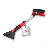 NIGRIN Eisschaber Auto Eiskratzer mit Schneebesen, teleskopierbar bis zu 60-95.5...