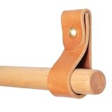 Set aus 2 Gardinenstangenauflagen aus echtem Leder – Gardinenhalter mit...