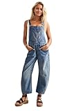 Kedera Damen Denim Overall Casual Straight Wide Leg Bib Jeans Overall...