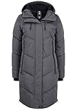 OXMO OXJuna Damen Wintermantel Parka Mantel mit Kapuze Gummizug...