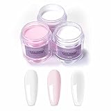 GZMAYUEN Acrylpulver für Nägel Acryl Pulver Rosa Weiß Transparent Acryl...