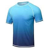 Huayuzh Herren UV Shirt Rashguard T-Shirt Schwimm Shirt Schnelltrocknend Leicht...