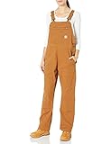 Carhartt Damen Rugged Flex® Canvas-Latzhose, Carhartt® Braun, XL