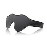 Boowhol Damen Herren Augenbinde Klettband Leder SM Fetisch Bondage Sex Spielzeug...