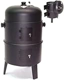 D&L 3in1 BBQ Holzkohlegrill Räuchertonne Räuchergrill Grilltonne Smoker 56512...