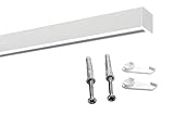 Deco-Raum Gardinenschiene auf Maß Aluminium Innenlauf eckig flach...