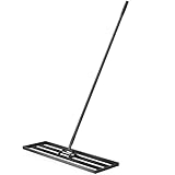 Wiltec Aluminium Rasenrakel 91,4 x 25,4 cm mit 2 m Stiel, Rasen Rakel...