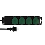 REV Steckdosenleiste - Mehrfachsteckdose 4-Fach IP44, ideal für Garten &...