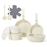 Pfannenset, Antihaft Pfanne, 16-Teiliges Kochgeschirr-Set, Pfannenset...