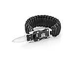 Armband King Cobra Paracord Survival Bracelet - Schwarz - Überlebensarmband...