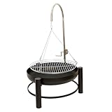 Lemodo Holzkohlegrill | Schwenkgrill mit Kurbel zur Höhenverstellung |...