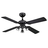 73061 Princess Euro, traditioneller 105 cm Deckenventilator mit Beleuchtung von...