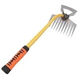MOGADEE® Unkrautjäter 1 Stück, Unkrautstecher mit Stiel 40cm, Mit 11 Zähnen...