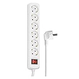Hama Steckdosenleiste 6-Fach (Mehrfachsteckdose mit 3m Kabel, inkl....